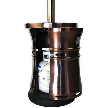 Lava Heat Italia Alto Liquid Propane Gas Patio Heater, Brushed Copper Finish