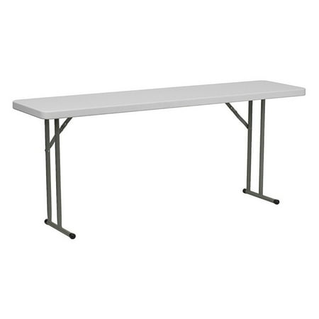 (4-Pack) Flash Furniture 18" x 72" Plastic Folding Table White