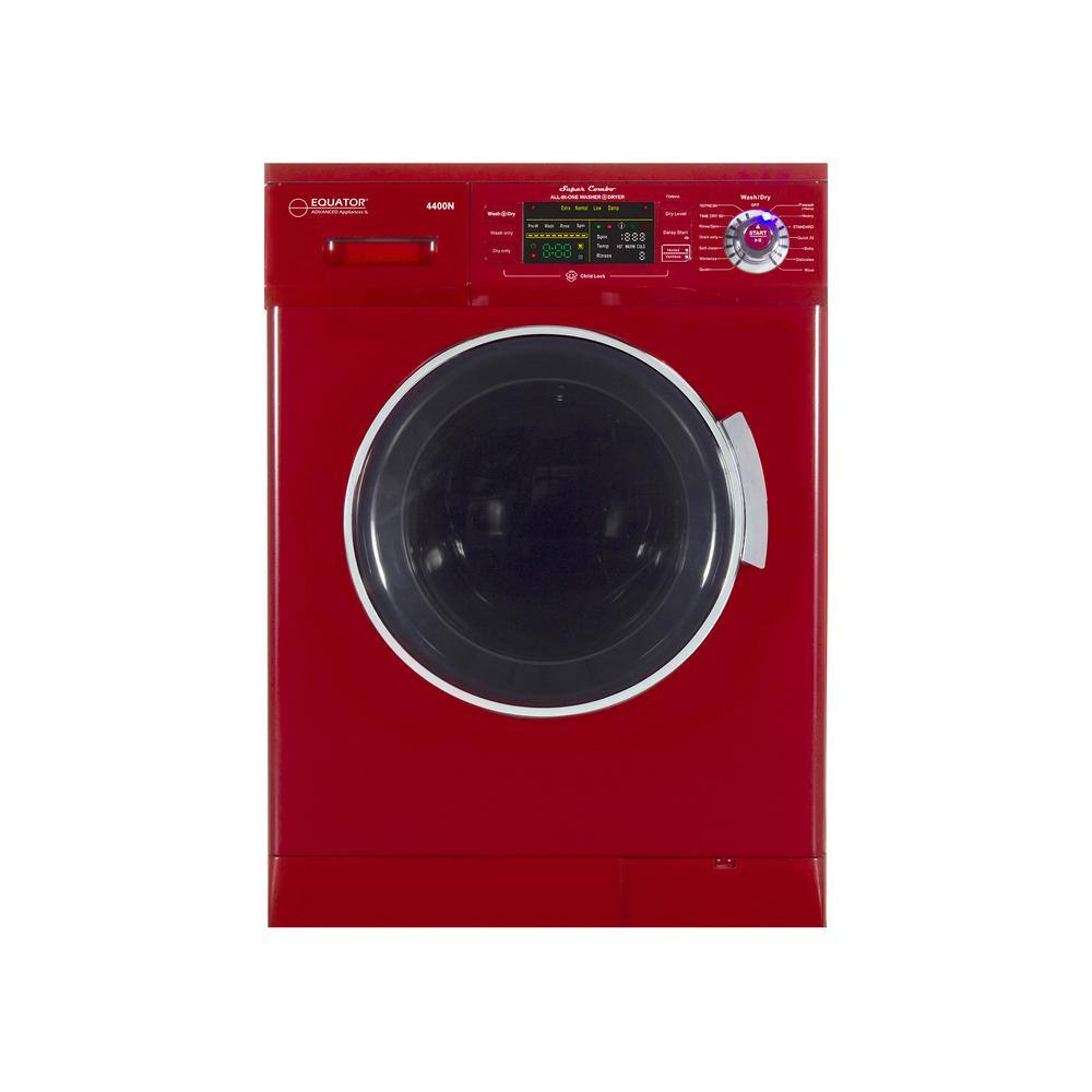 Equator 1.57 cu. ft. 110V Smart All-in-One Washer and Dryer Combo Version 2 Pro in Merlot