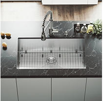 VIGO 32-inch Undermount Stainless Steel Kitchen Sink, Grid and Strainer