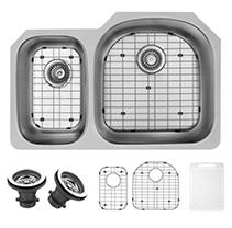 VIGO 31-inch Undermount Stainless Steel Kitchen Sink, Two Grids and Two Strainers