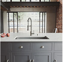 VIGO Undermount Stainless Steel Kitchen Sink, Faucet, Grid, Strainer and Dispenser